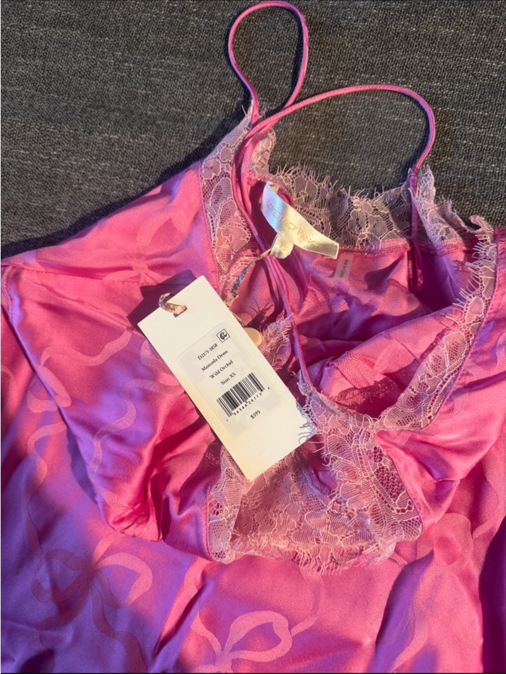Loveshack Fancy Manuela Lace-Trim Slip Dress - Picture 3 of 3